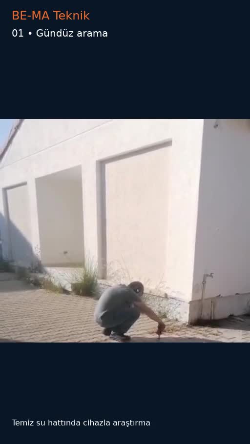 Temiz Su Kaçağı Tespiti